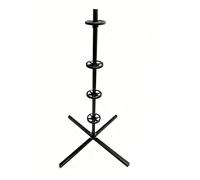 Relaxdays Steel Tire Rack for 4 Wheels, Up to 120 kg, 131.5x66x66 cm, Black