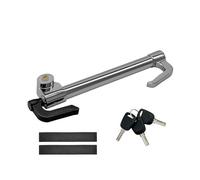 Relaxdays Steering Wheel Lock, Universal Immobiliser up to 81 cm, Adjustable Steel, Silver, 81 x 5.5 x 11 cm