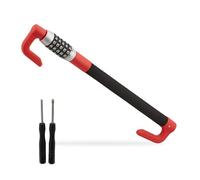 Relaxdays Steering Wheel Lock, 5-Digit Combination, Immobiliser, Adjusting Anti-Theft Device, 4 x 53 x 9.5 cm, Black/Red, Steel