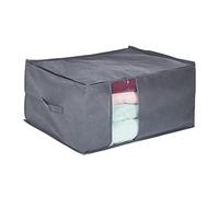 Relaxdays Storage Bag with Zip Closure Bedding and Clothes Underbed Storage Bag 30 x 60 x 45 cm Grey