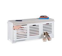 Relaxdays Storage Bench White