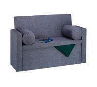 Relaxdays Storage Bench with Backrest and Pillows