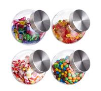 Relaxdays Storage Glass Jars, Set of 24