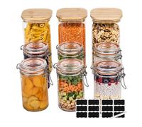 Relaxdays Storage & Preserving Jars, 9-piece Set, transparent