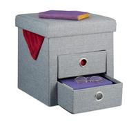 Relaxdays Storage Stool with 2 Drawers