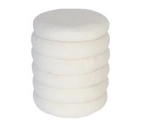 Relaxdays Storage Stool with Teddy Bou abric, 44 x 37 cm, Hallway, Boho, Scandi Natural White