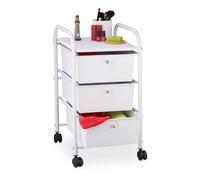 Relaxdays Storage Trolley with 3 Drawers