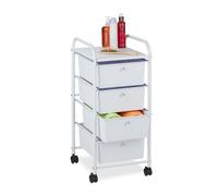 Relaxdays Storage Trolley with 4 Drawers