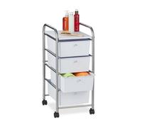 Relaxdays Storage Trolley with 4 Drawers
