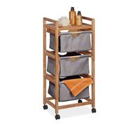 Relaxdays Storage Unit 3 Baskets Grey