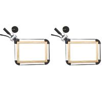 Relaxdays Strap Wrench with 4 Clamping Jaws 4m Nylon Strap Clamp Jaws for Gluing, Nailing, Screwing Freely Adjustable 3 x 10 x 28 cm, Black (Pack of 2)