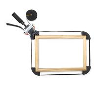 Relaxdays Strap Wrench With 4 Clamping Jaws 4m Nylon Strap Clamp Jaws for Gluing, Nailing, Screwing Freely Adjustable 3 x 10 x 28 cm, Black