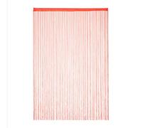 Relaxdays String Curtain, Pull-Through, can be Shortened, for Doors & Windows, Decorative, Washable, 90x245 cm, Red