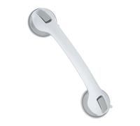 Relaxdays Suction Grab Handle, Shower & Bath, Max. Load 70 kg, for The Elderly, Disability Aid, 30x10x8.5cm, White/Grey