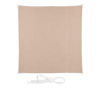 Relaxdays Sun Sail Shade Square, Polyester Fabric, UV Protection, Canopy with Ropes, 3.5 x 3.5 m, Beige