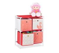 Relaxdays Swan Kids' Shelf with Boxes