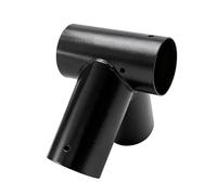 Relaxdays swing connector, A-frame, 100° angle, for 100 mm round posts, powder-coated steel, black