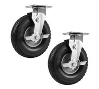 Relaxdays Swivel castor w/brake 3.00-4, set of 2