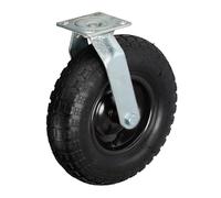 Relaxdays Swivel Castor Wheel, Max 120kg, Rubber & Steel Plate, Air-Filled, Heavy-Duty, 35x30x13.5cm