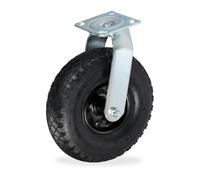 Relaxdays Pneumatic Tyre Swivel Castor 3.00-4