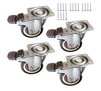 Relaxdays Swivel castors with brakes, 4pc