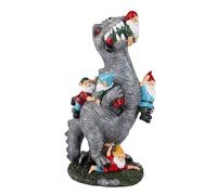 Relaxdays T-Rex garden ornament eating gnomes