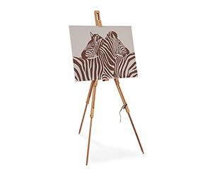 Relaxdays Table Easel, Tiltable, Height Adjustable, up to DIN A2, Mini, HxWxD: 184 x 75 x 60 cm, Beech Wood, Natural