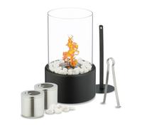 Relaxdays Table fireplace indoor & outdoor