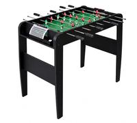 Relaxdays table football, HxWxD: 73.5 x 91.5 x 45.5 cm, for children & adults, 3 balls, score counters, black
