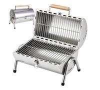 Relaxdays Table Grill, 2 grill plates 34×21.5cm, stainless
