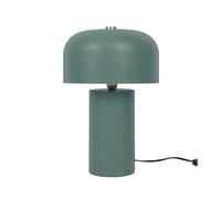 Relaxdays table lamp, mushroom shape, metal, E14, bedside lamp with cable, HxD: 40 x 25 cm, desk lamp, green
