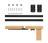 Relaxdays table top extension, 60 cm, 2-arm table extension, supports up to 80 kg, extendable, metal, black