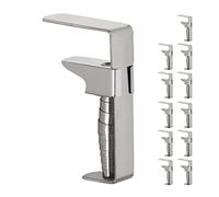 Relaxdays Tablecloth Clamps, Set of 12, Adjustable Table Clips, Stainless Steel, for Tabletops Up to 4 cm Thick, Silver, 7.5 x 5 x 1.5 cm