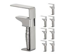 Relaxdays Tablecloth Clamps, Set of 8, Adjustable Table Clips, Stainless Steel, for Tabletops Up to 4 cm Thick, Silver, 7.5 x 5 x 1.5 cm