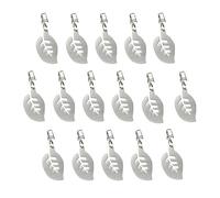 Relaxdays Tablecloth Weights, Set of 16, Leaf Design, Paperweight, Curtain Pin Clip, Cinch Grip, Stainless Steel, Silver, 9.5 x 4.5 x 4.5 cm