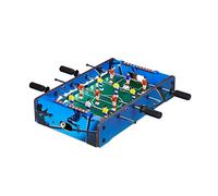 Relaxdays Tabletop Foosball Game with LED Lighting, For Children & Adults, 4 Poles, 2 Balls, Table Soccer, Blue