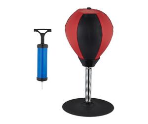 Relaxdays Tabletop Punching Bag Red & Black