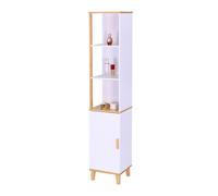 Relaxdays Tall bathroom cabinet, door & 3 shelves