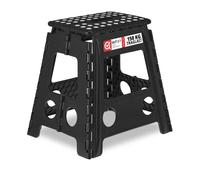 Relaxdays Tall Black Folding Step Stool