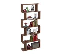 Relaxdays Tall Brown Bookshelf