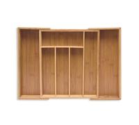 Bamboo cutlery tray Wooden Drawer Insert Kitchen Utensil Holder Adjustable
