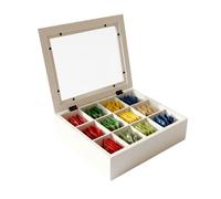 Relaxdays Tea box, 12 compartments