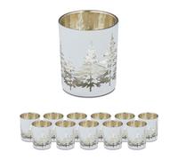 Relaxdays Tealight Holder Christmas Tree Set of 12