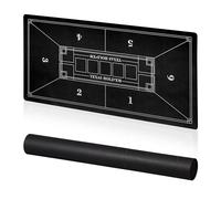 Relaxdays Texas Hold'em Poker Mat, 120 x 60 cm, Non-Slip Waterproof Poker Mat with Sleeve, 6 Players, Black