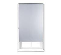 Relaxdays Thermal Blackout Blinds, Heat Protection, Side-Pull Roller Shades, No Drilling, 100x160cm, White