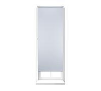 Relaxdays Thermal Blackout Blinds, Heat Protection, Side-Pull Roller Shades, No Drilling, 80x210cm, White