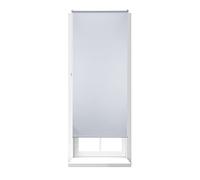 Relaxdays Thermal Blackout Blinds, Heat Protection, Side-Pull Roller Shades, No Drilling, 90x210cm, White