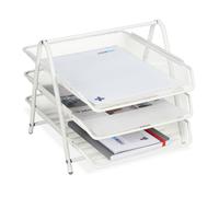 Relaxdays Tiered Document Tray in White
