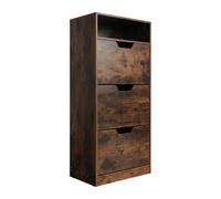 Relaxdays Tilting shoe cabinet with open shelf