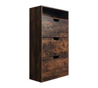 Relaxdays Tilting shoe cabinet with open shelf